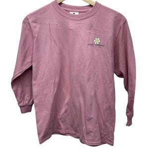 NWT Simply Southern Youth Pink Long Sleeve Shirt Size Medium
